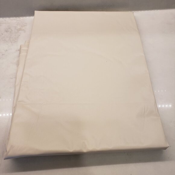 New tan/beige plastic shower curtain - Picture 1 of 3